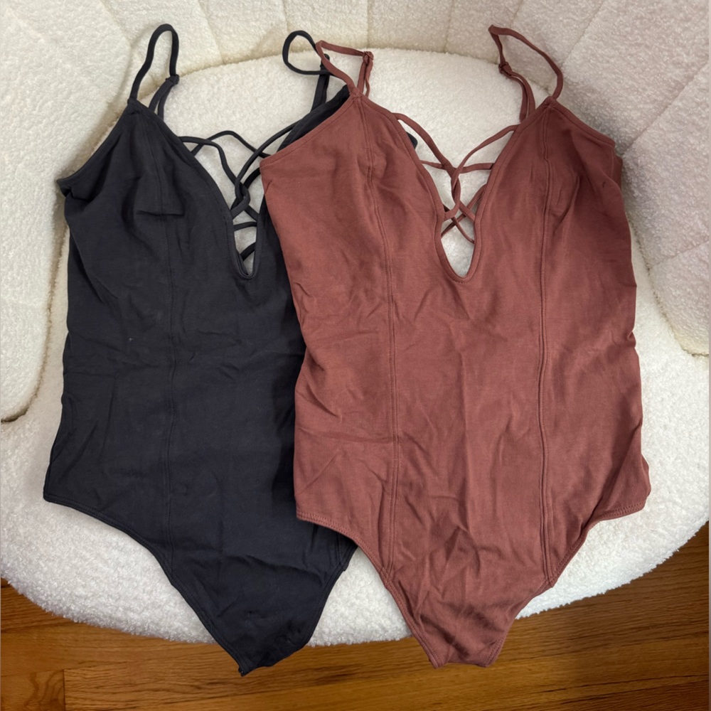 Express One Eleven Strappy Back Bodysuit Bundle in Size Small